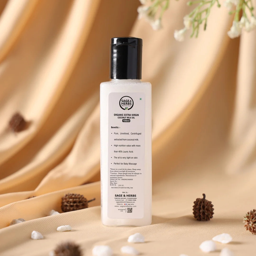 Organic & Natural Coconut Milk Oil - Cold-Pressed Extra Virgin