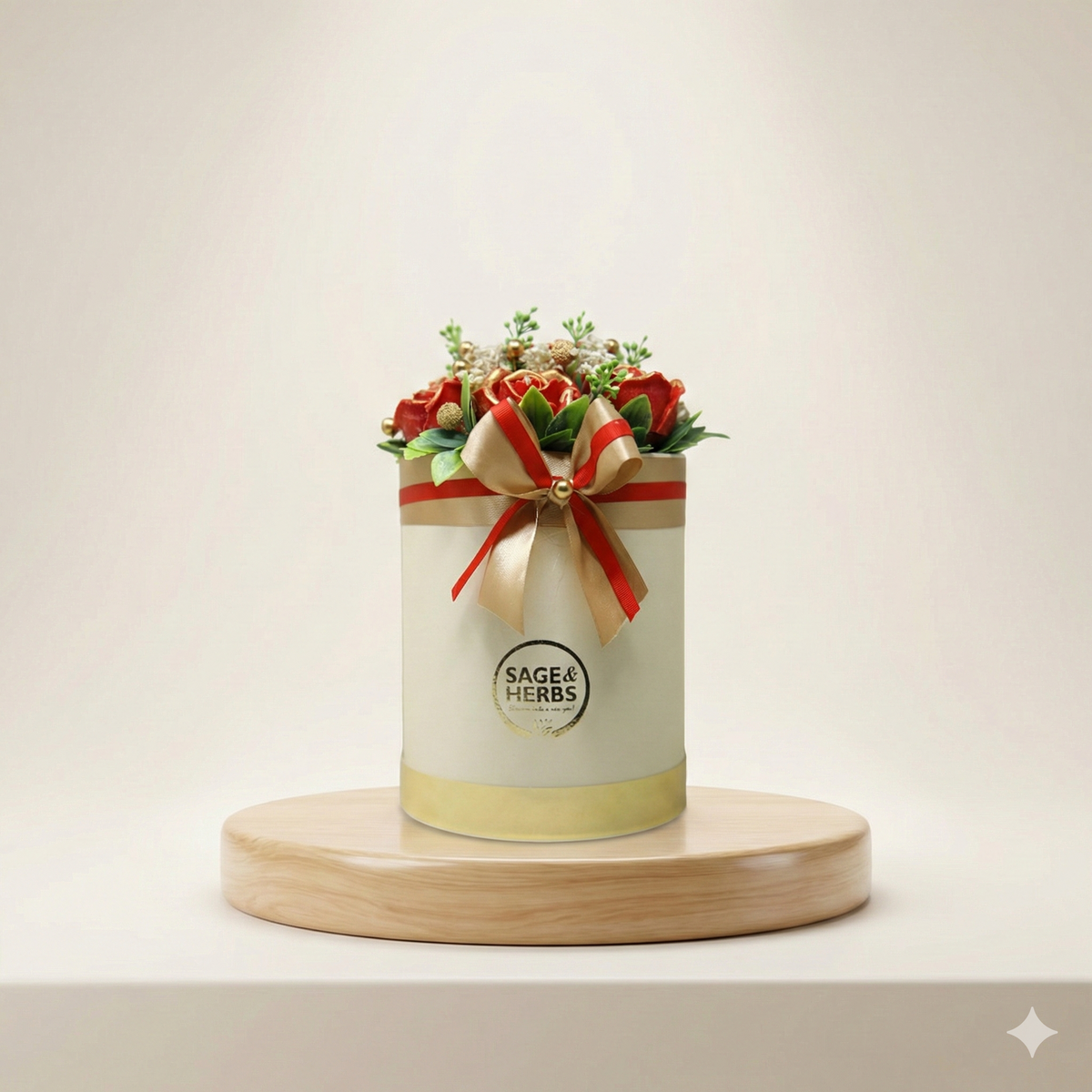 Crimson Royale Rose – Luxury Floral Jar Candle by Sage & Herbs