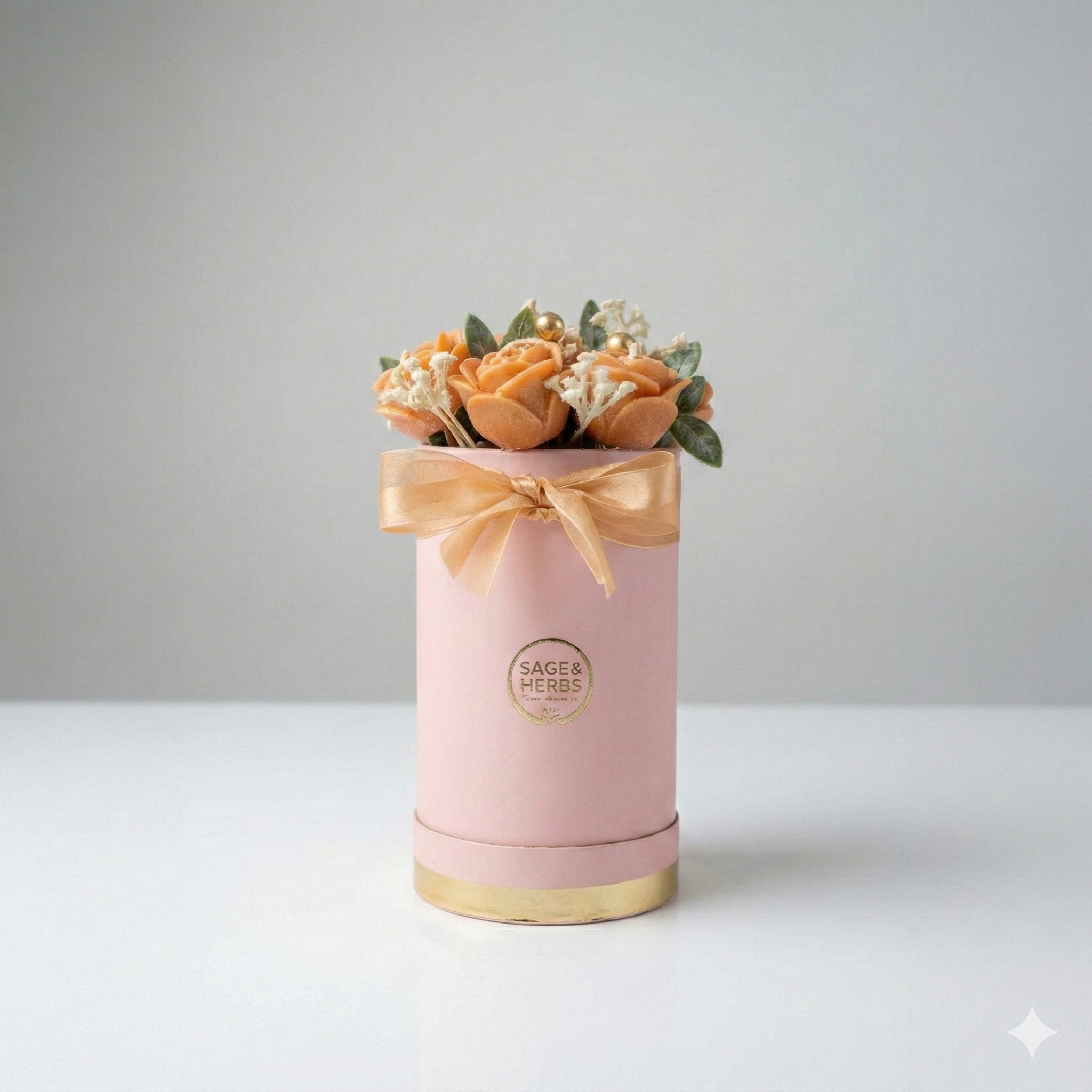 Peach Eclat Rose – Luxury Floral Jar Candle