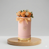 Golden Apricot Bloom – Handcrafted Floral Luxury Candle