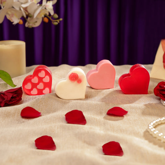 Heart Shaped Soaps Set of 4 – Handmade Moisturising Soap Gift