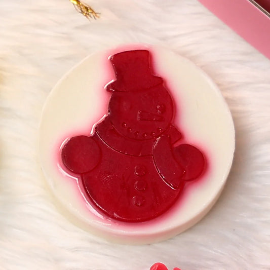 Christmas Snowman Soap – Festive & Moisturizing Handmade Bath Bar – view 2