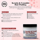 Keratin & Ceramide Hair Pudding / Mask — Moisturizing & Smoothing Care for Dry, Damaged Hair