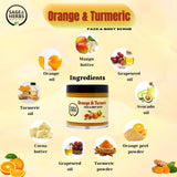 Orange & Turmeric Face & Body Scrub - Natural Exfoliating Glow Scrub
