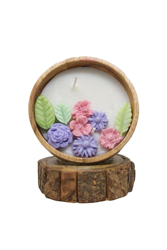 Aroma Multi Colour Wax Flower Candle – view 2