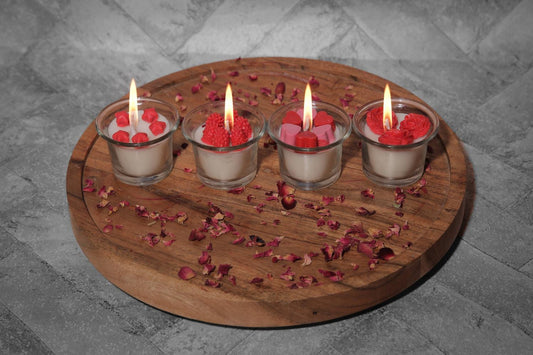 Mini Glass Vase Valentines Candle by Sage & Herbs