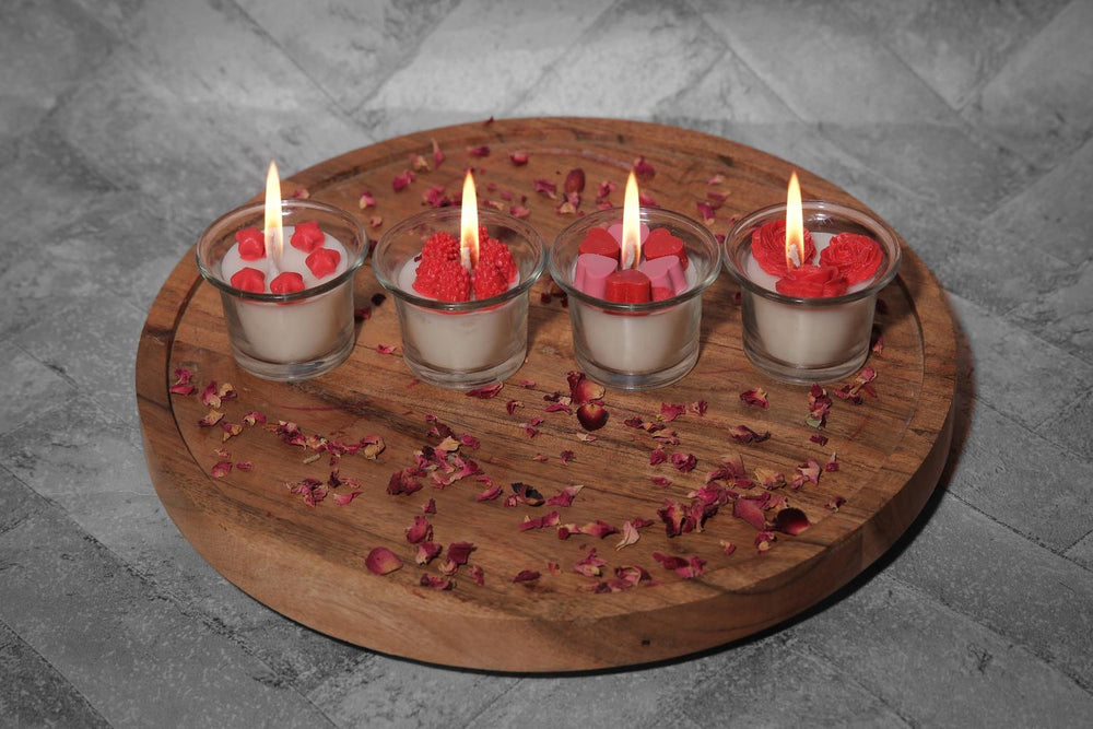 Mini Glass Vase Valentines Candle by Sage & Herbs