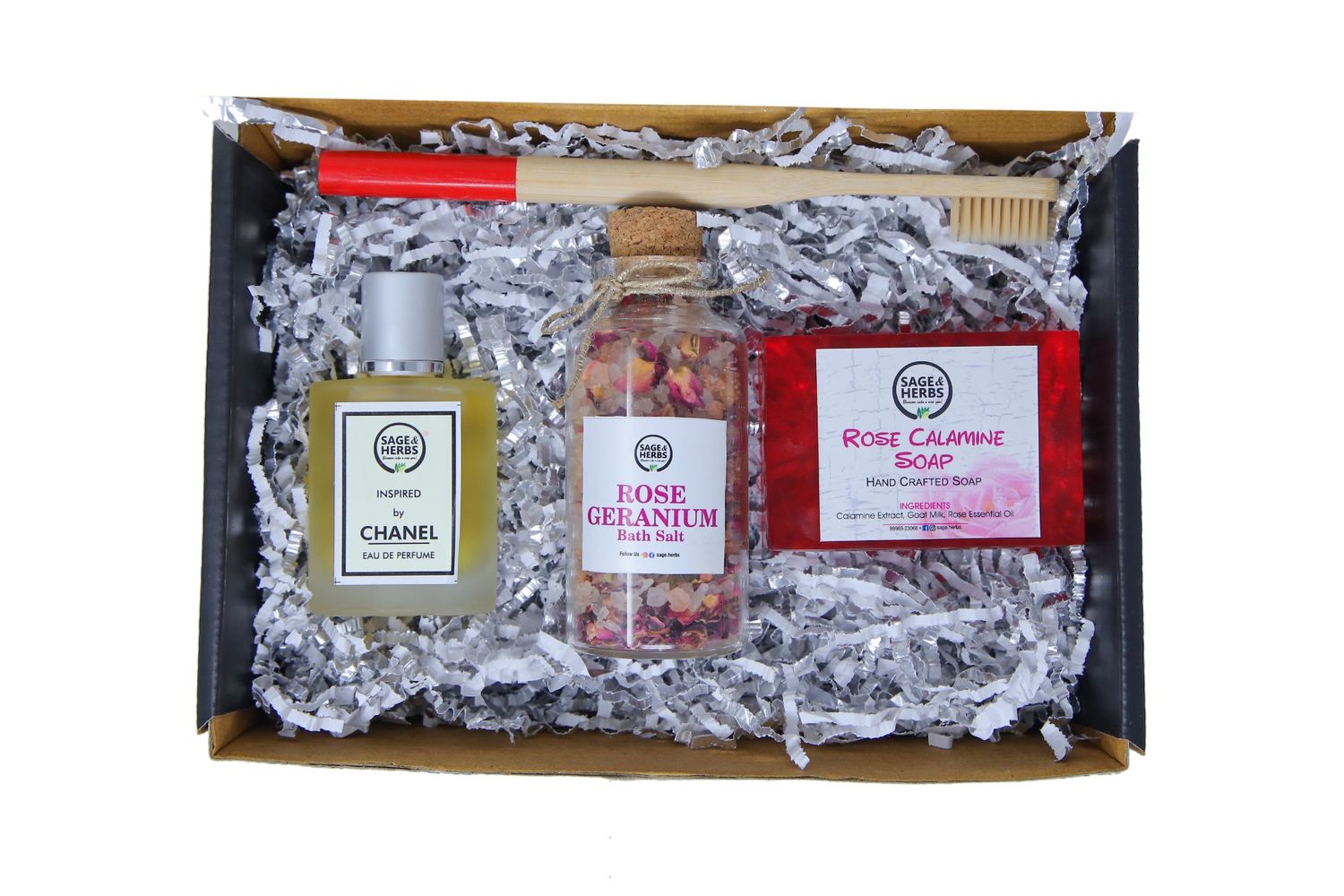Floral Rituals Gift Box - Rose Calamine & Bath Salt Self-Care Hamper