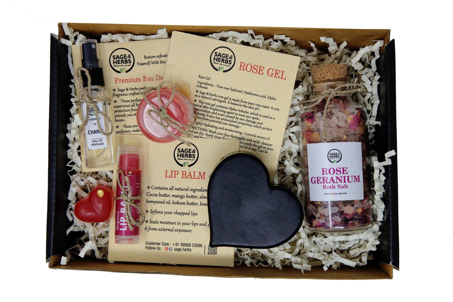 Rose & Charcoal Charm - Elegant Gift Set with Detox & Botanical Touch