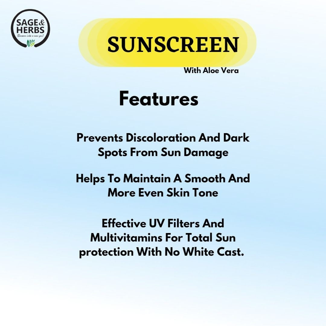Natural Sunscreen with Aloe Vera SPF 30 - Broad-Spectrum Sun Protection 100ml