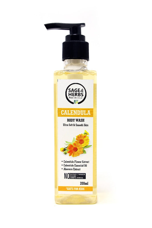 Calendula Body Wash – Gentle, Soothing & Hydrating Herbal Cleanser