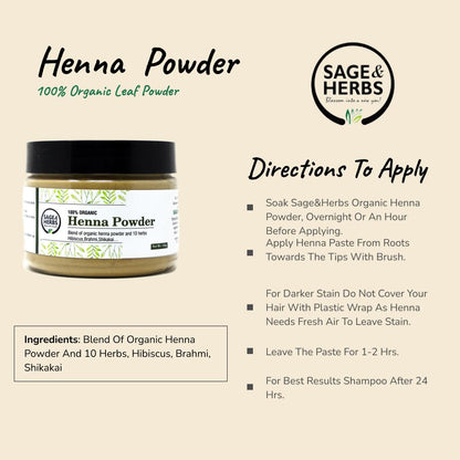 Organic Henna Powder – Natural Herbal Hair Colour & Conditioning 150g – view 3