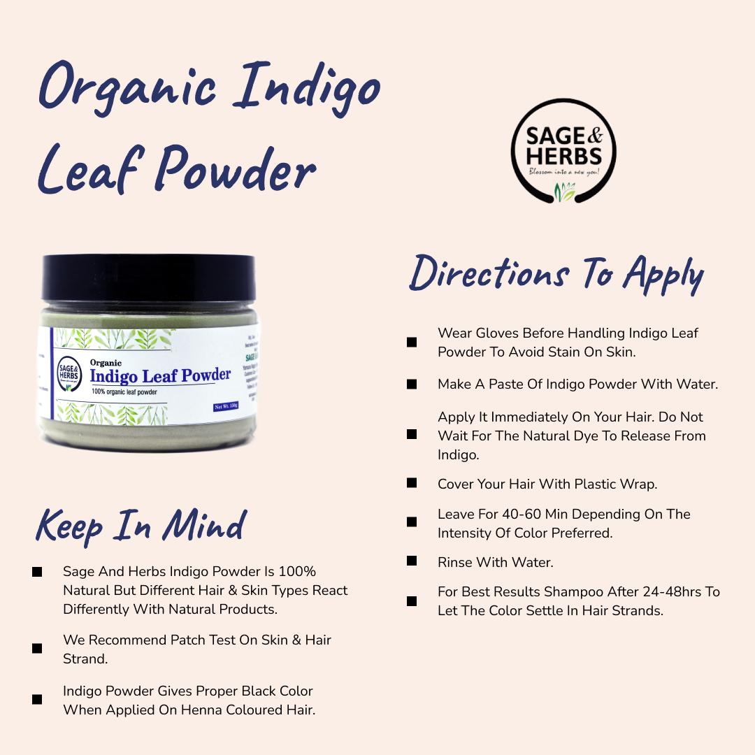 Organic Indigo Powder – Natural Herbal Hair Colour & Deep Black Shade 150g – view 3