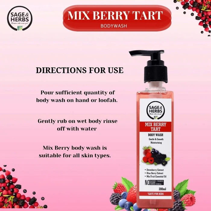 Mix Berry & Tart Body Wash – Fruity, Hydrating & Gentle Cleanser