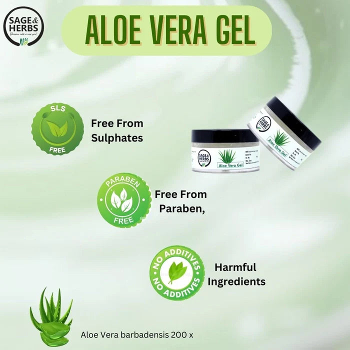 Aloe Vera Gel - Natural Hydrating & Soothing Gel for Skin & Hair 50g