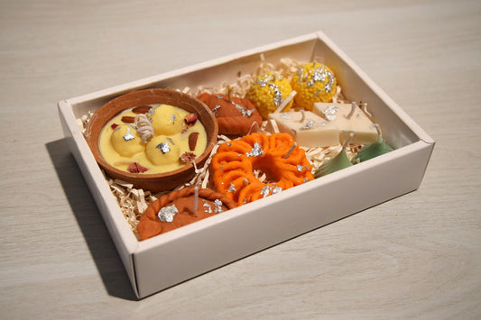 Assorted Big Mithaai Candle Box by Sage & Herbs