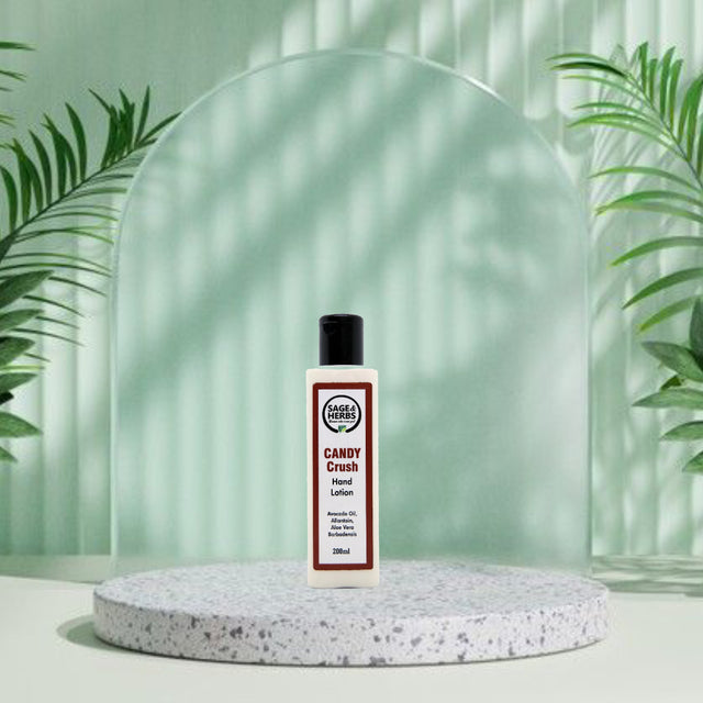 Candy Cane Hand Lotion – Hydrating & Festive Scent Lotion by Sage & Herbs