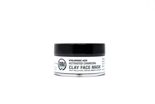 Activated Charcoal Clay Face Mask - Deep Detox & Purifying Clay Mask 50g
