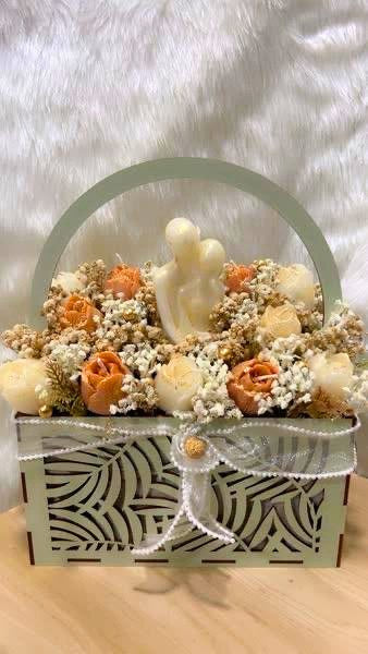 Couple Candle Basket by Sage & Herbs