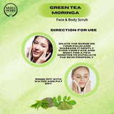 Green Tea Moringa Face & Body Scrub - Antioxidant Detox & Exfoliation