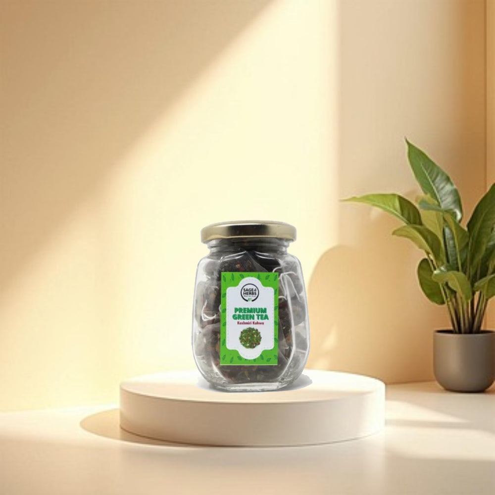 Premium Green Tea (Kashmiri Kahwa) – Traditional Saffron & Spice Infusion