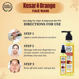 Kesar Orange Face Wash - Brightening & Acne-Fighting Natural Cleanser