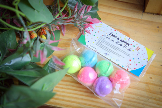 Kids Bath Bombs (Set of 6) by Sage & Herbs