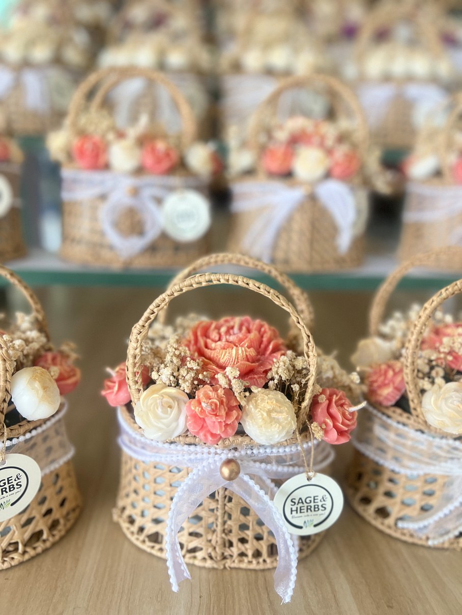 Pink Ivory Jute Basket by Sage & Herbs