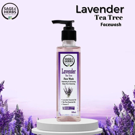 Lavender Tea Tree Face Wash - Natural Acne-Fighting & Soothing Cleanser – view 2