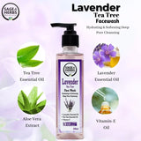 Lavender Tea Tree Face Wash - Natural Acne-Fighting & Soothing Cleanser