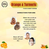Orange & Turmeric Face & Body Scrub - Natural Exfoliating Glow Scrub