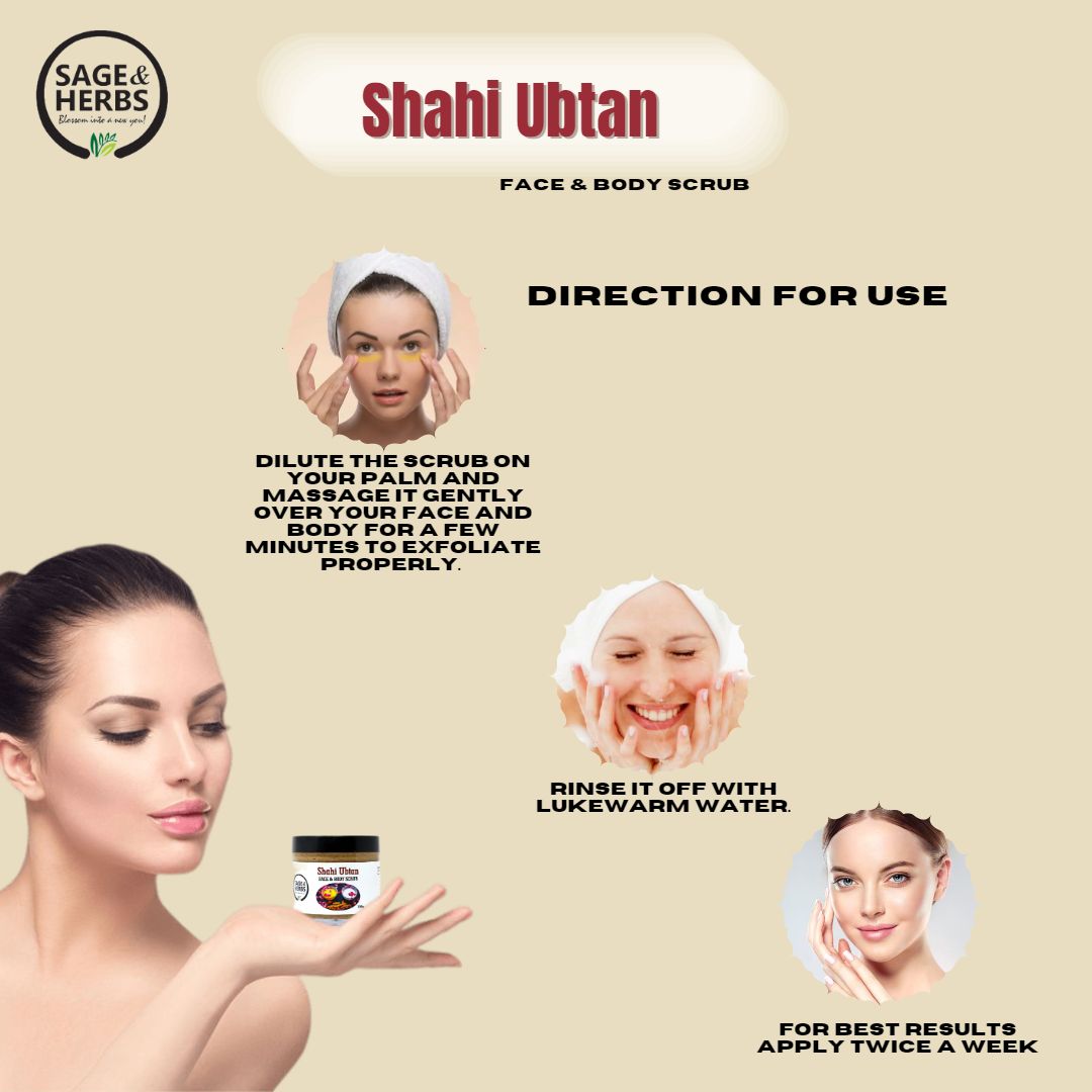 Shahi Ubtan Face & Body Scrub - Natural Ayurvedic Exfoliating Scrub – view 4