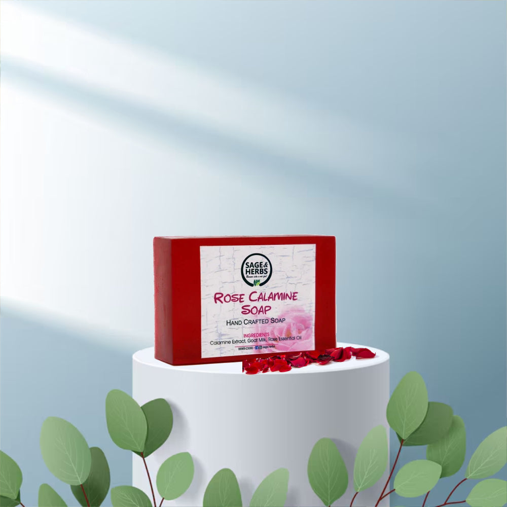 Rose Calamine Soap Bar – Soothing & Gentle Cleanser for Sensitive Skin
