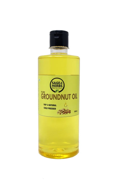 Cold Pressed Pure Groundnut Oil - Natural Eating, Skin & Hair Oil 500ml – view 2