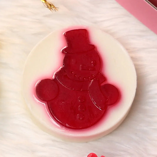 Christmas Snowman Soap – Festive & Moisturizing Handmade Bath Bar by Sage & Herbs