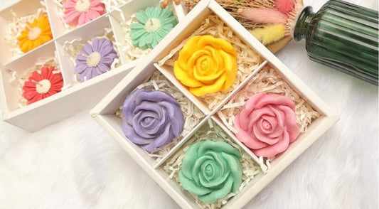 Scented Rose Flower Box (Set of 4) by Sage & Herbs