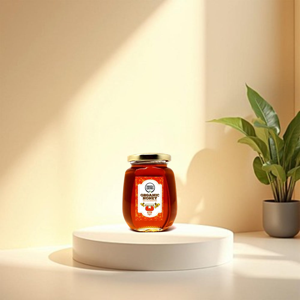 Raw Organic Honey (Tulsi) – Pure Herbal Honey for Immunity & Wellness