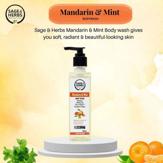 Mandarin & Mint Body Wash – Refreshing, Hydrating & Oil-Balancing Cleanser